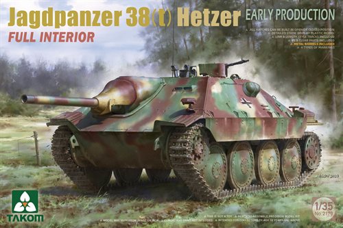 Takom 2170 Jagdpanzer 38(t) Hetzer Early Production With Full Interior 1/35